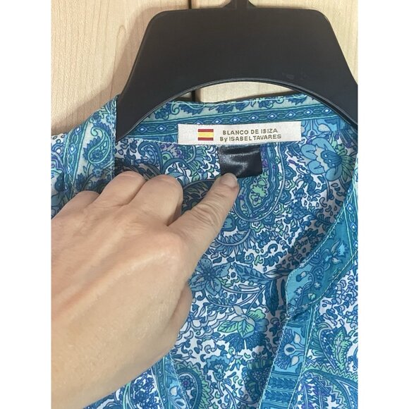 Blanco de Ibiza By Isabel Tavares Silk Mini Dress Ruffled colorful L Party Beach - Picture 4 of 6